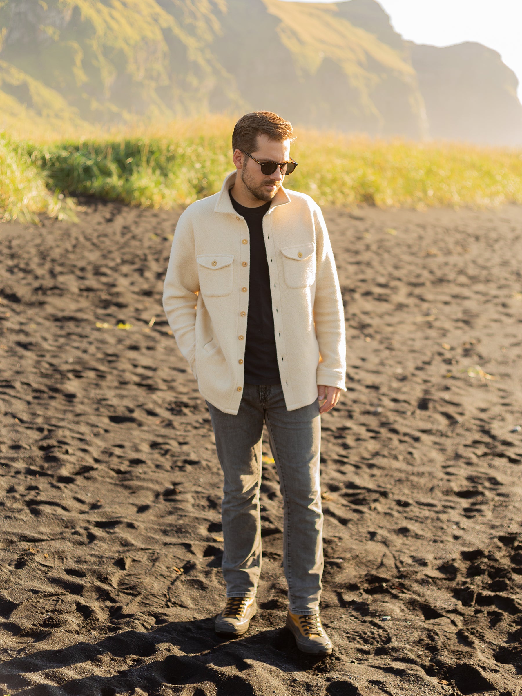 Tahini Sherpa Jacket-Organic Jacket-Happy Earth