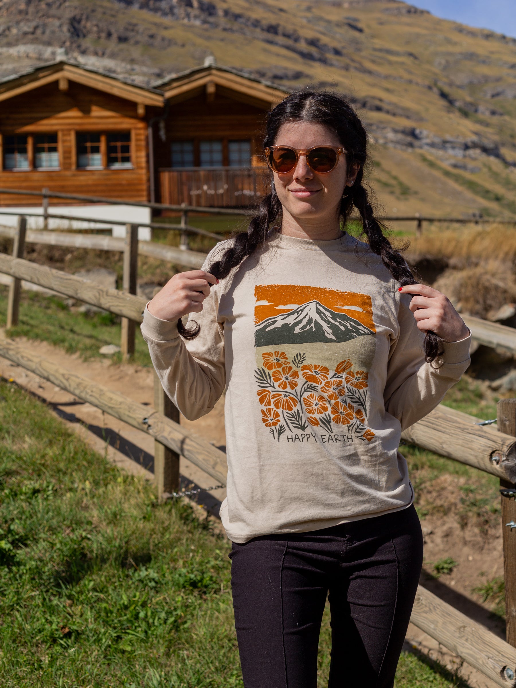 Spring Fever Tee, a Organic Long Sleeve Tee by Happy Earth Apparel
