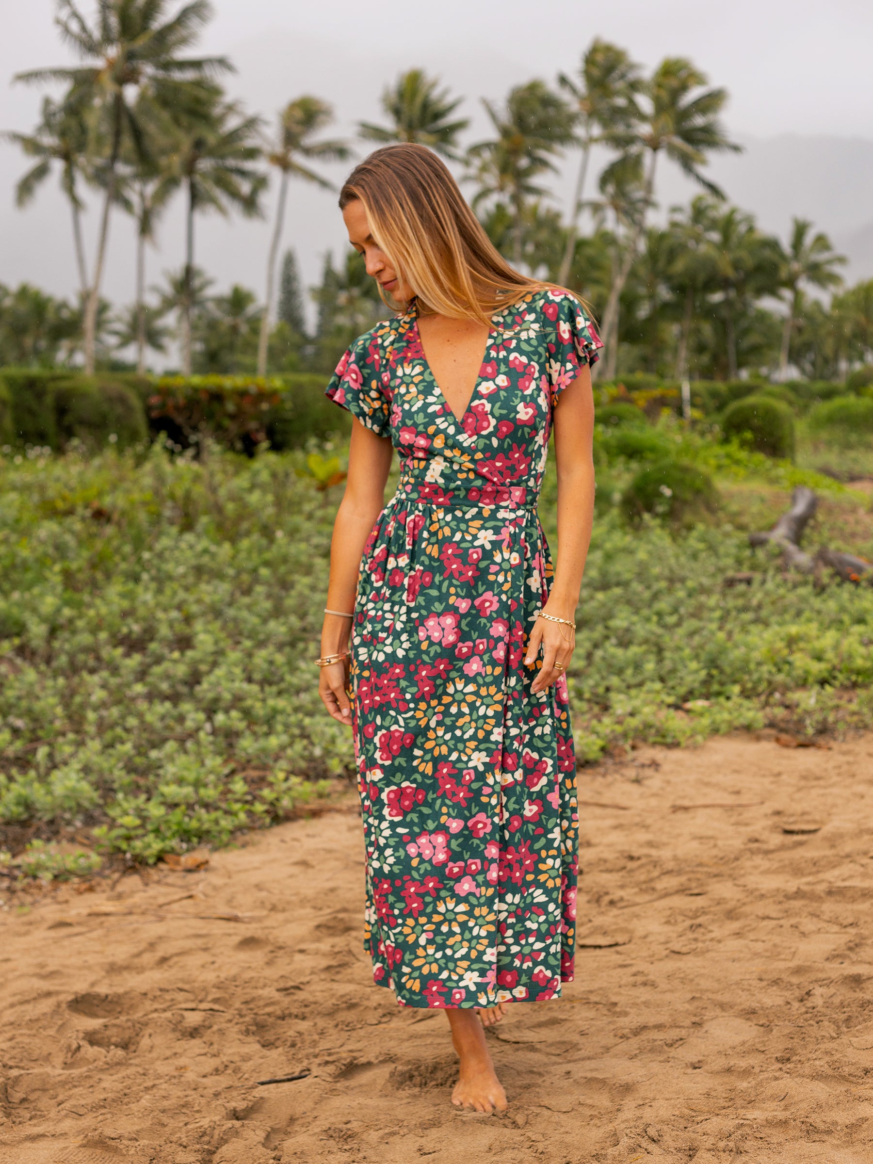 Women's Organic Cotton Wrap Dress