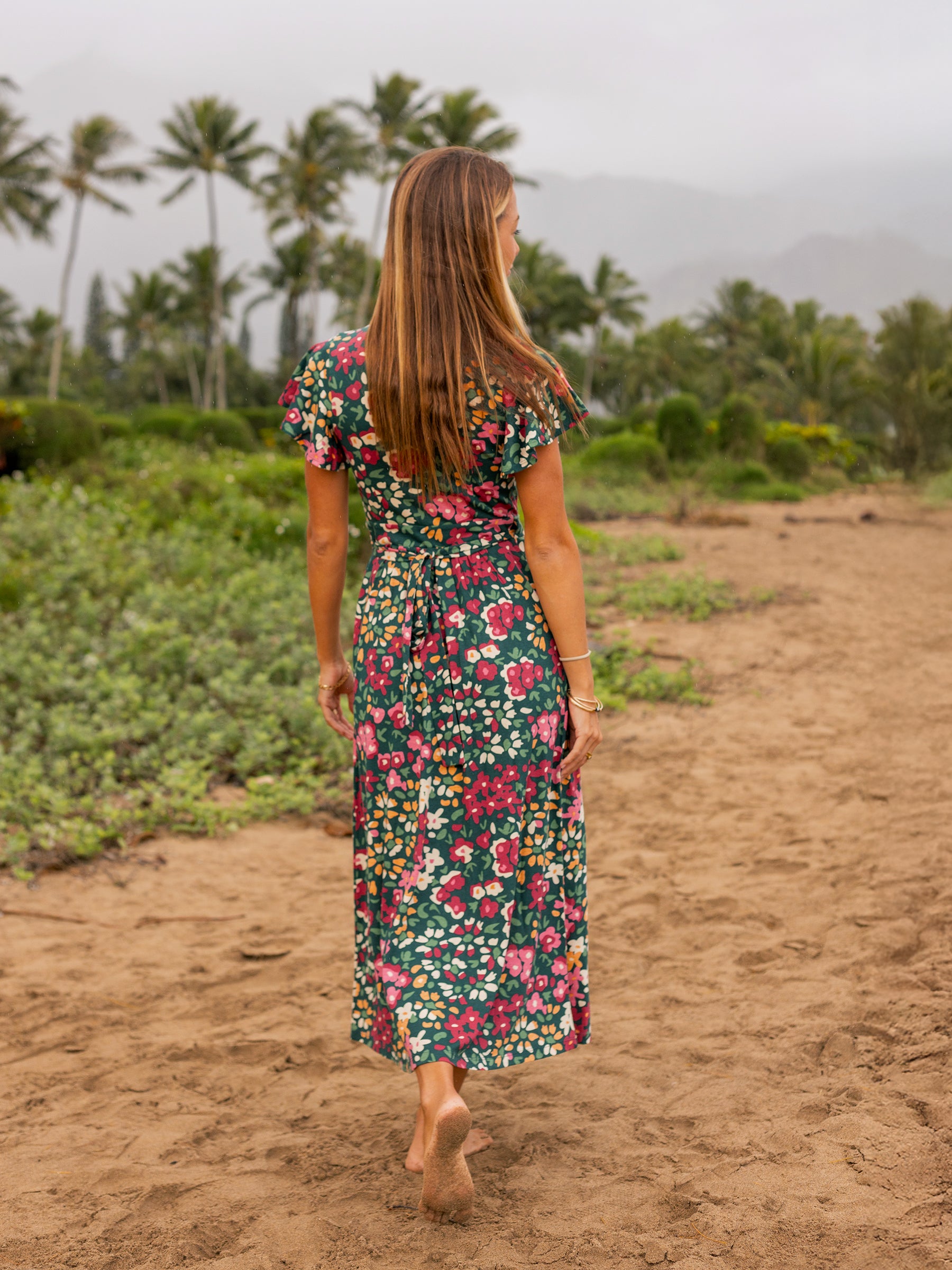 Women's Organic Cotton Wrap Dress | Wildflowers Women's Organic Cotton Wrap Dress | Wildflowers