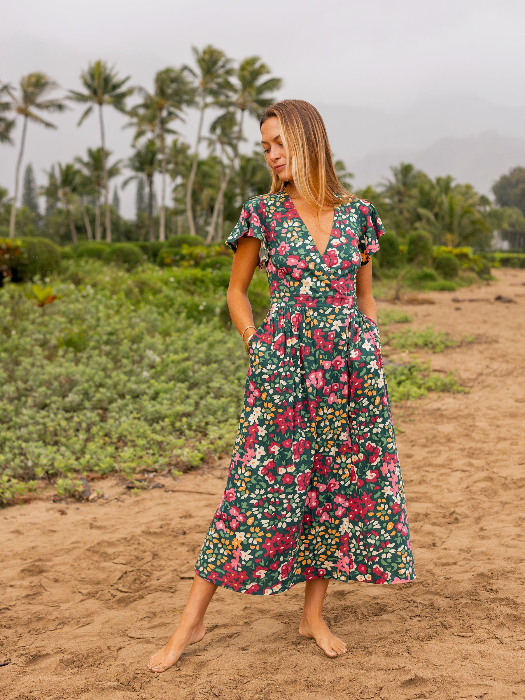 Women's Organic Cotton Wrap Dress