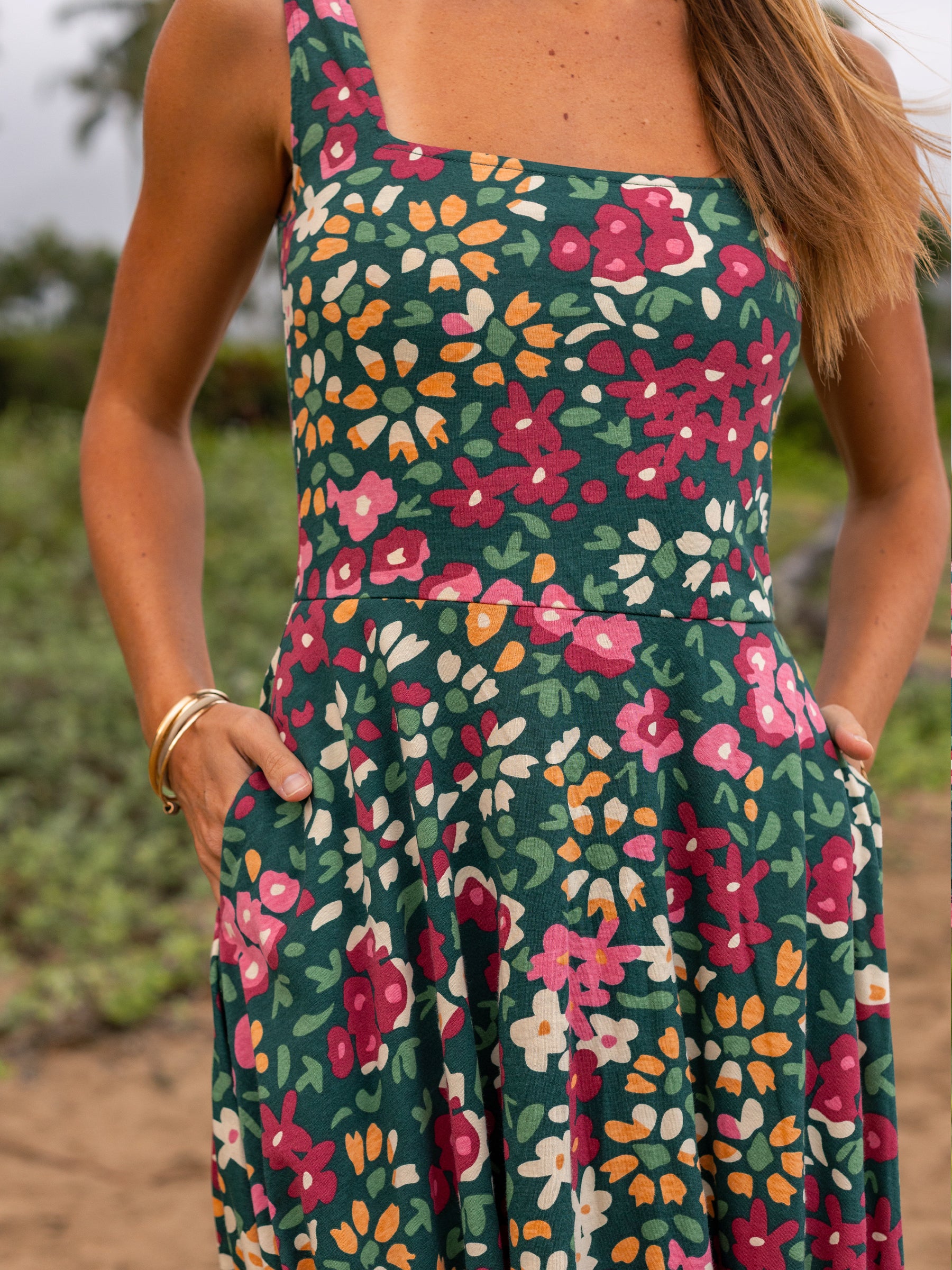 Women's Organic Cotton Midi Dress