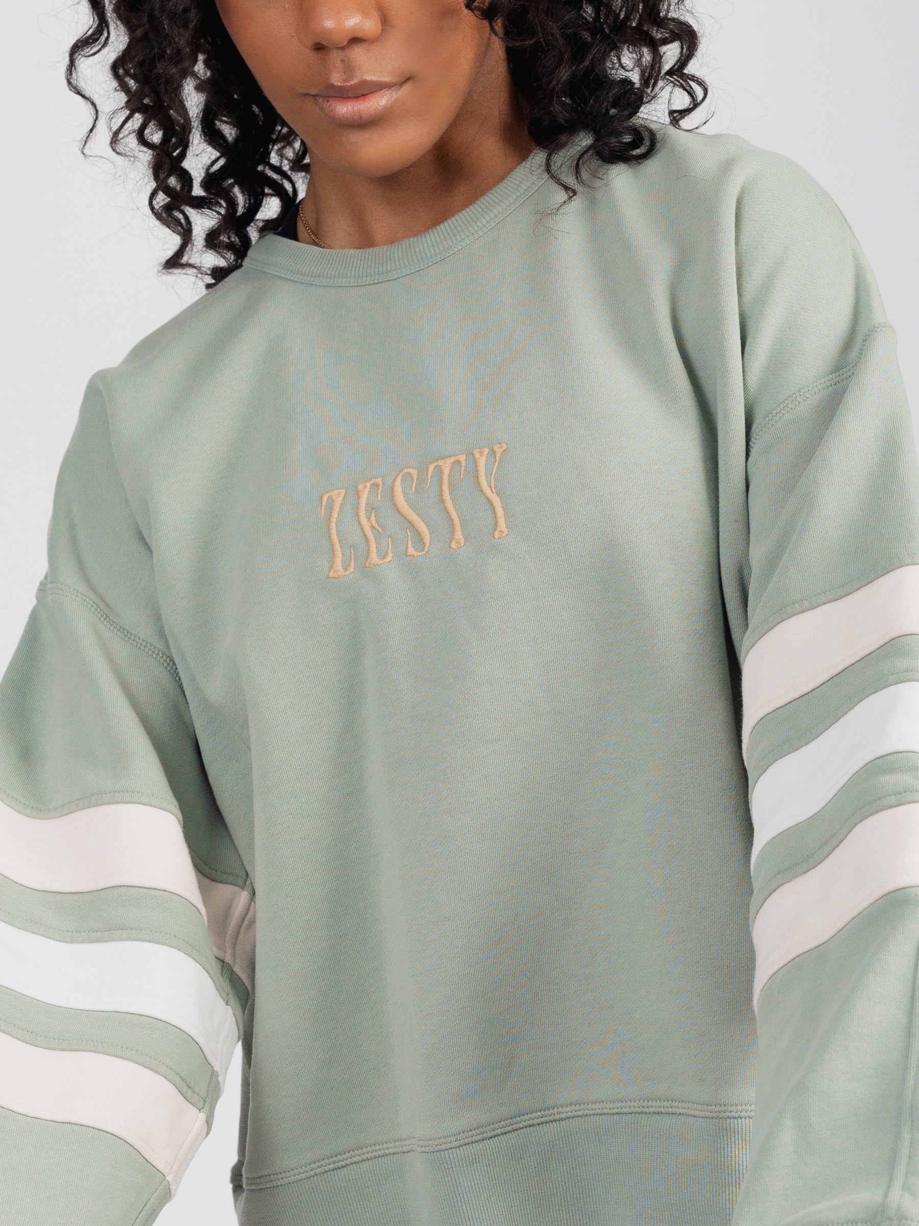 ZESTY Embroidered Organic Pullover