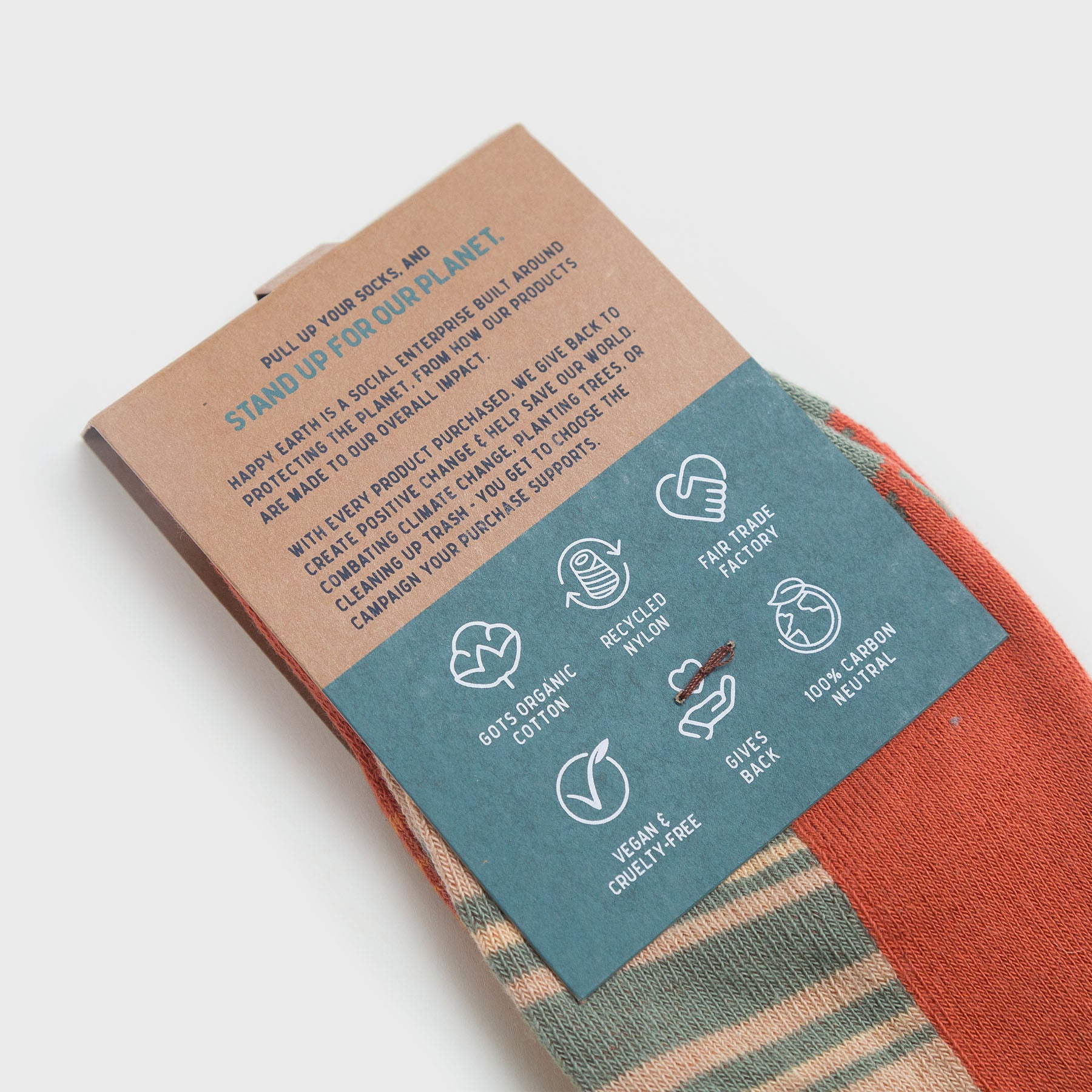 Rainbow Socks-Organic Socks-Happy Earth
