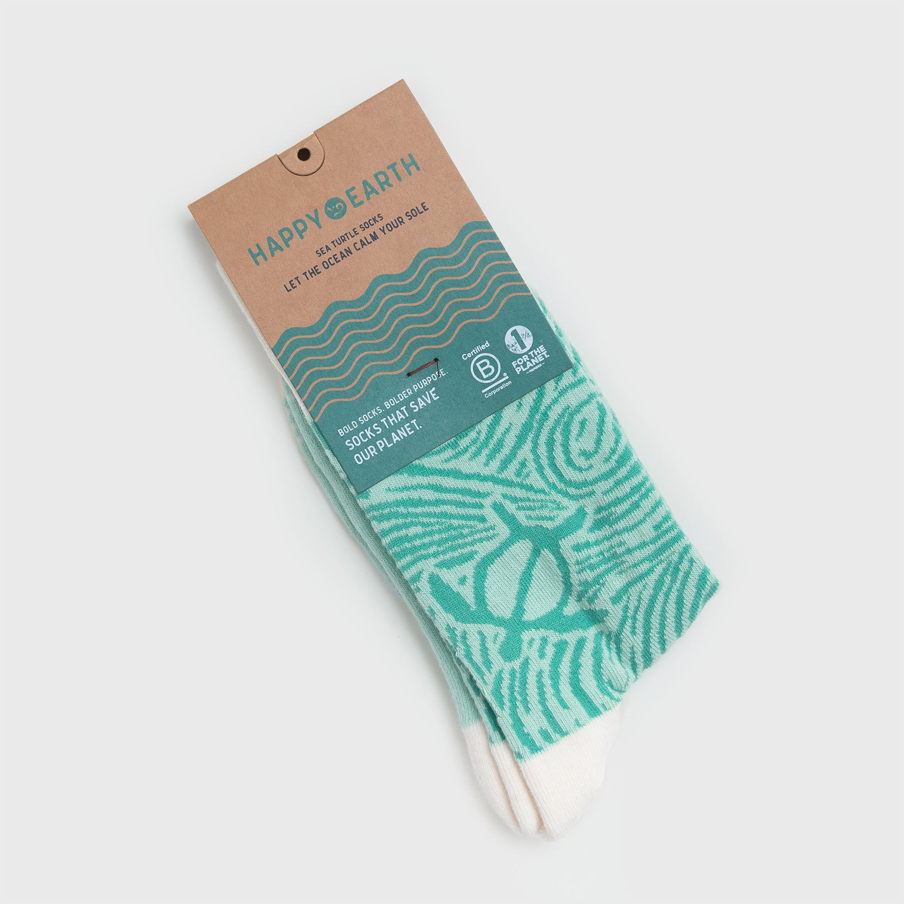 Sea Turtle Socks-Organic Socks-Happy Earth