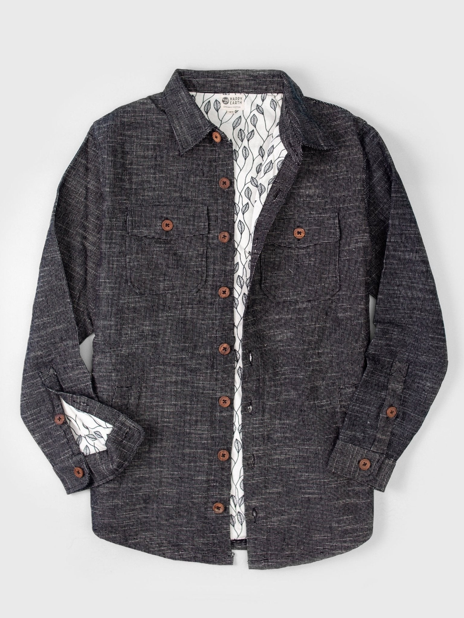 Basalt Lined Heavyweight Tweed Jacket Organic Jacket - Happy Earth Apparel