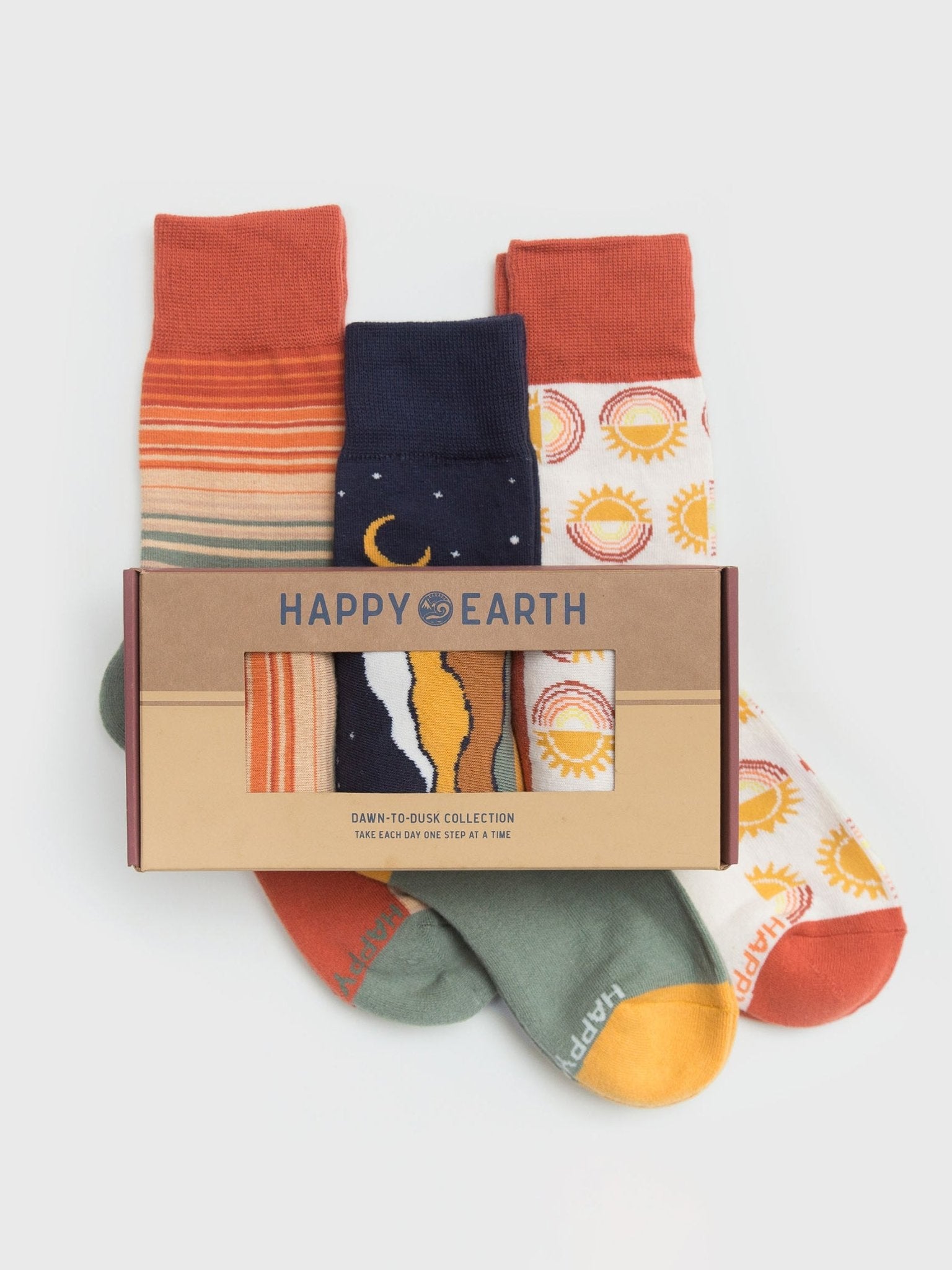 Dawn to Dusk Socks - Set of 3 Organic Socks - Happy Earth Apparel