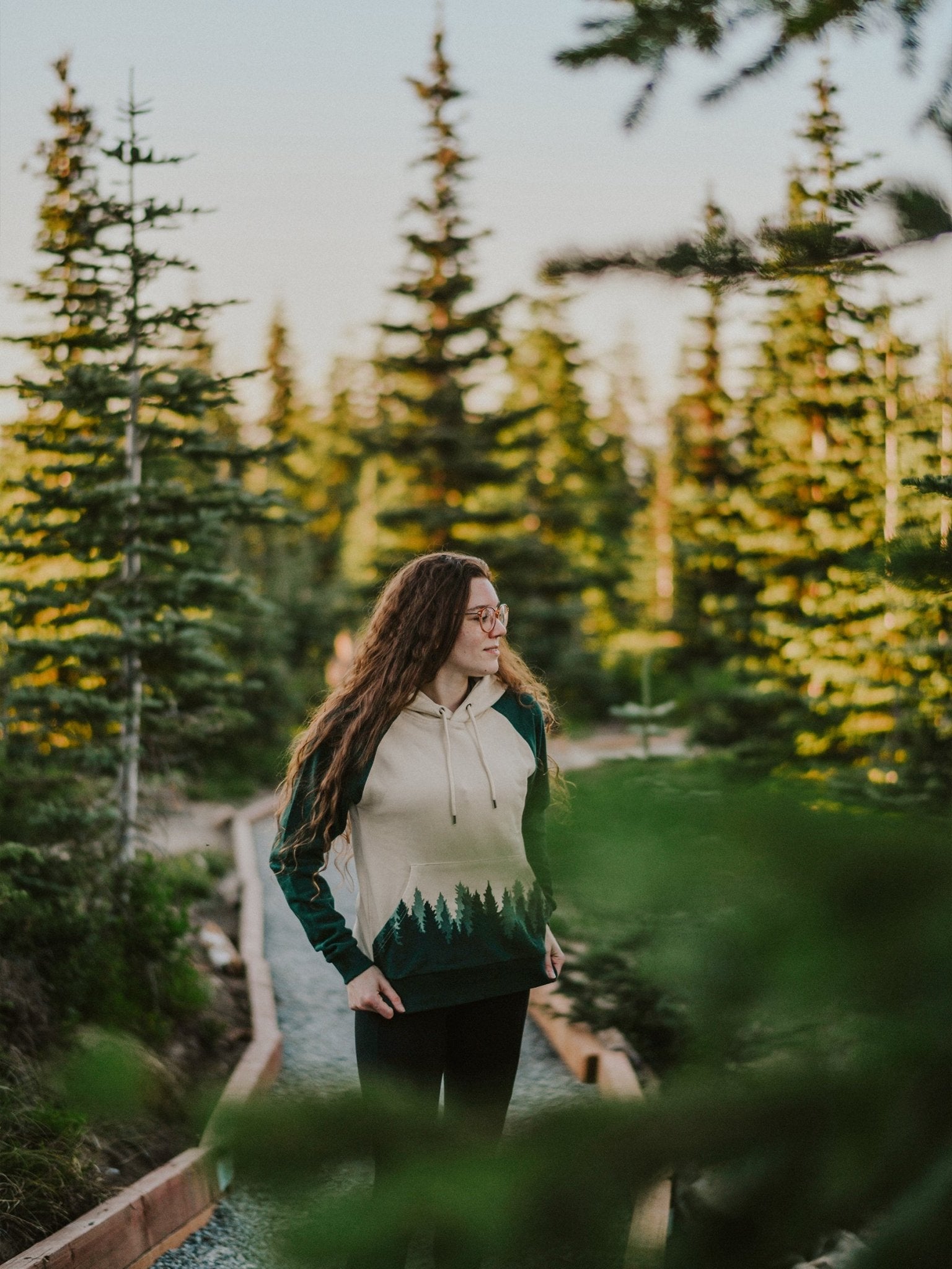 Fading Forest Hoodie Organic Sweatshirt - Happy Earth Apparel