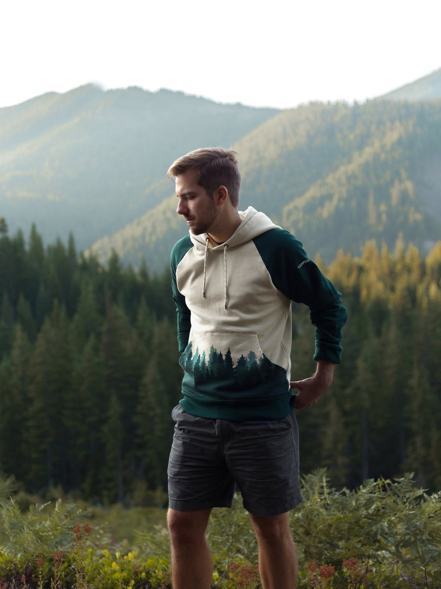 Fading Forest Hoodie Organic Sweatshirt - Happy Earth Apparel