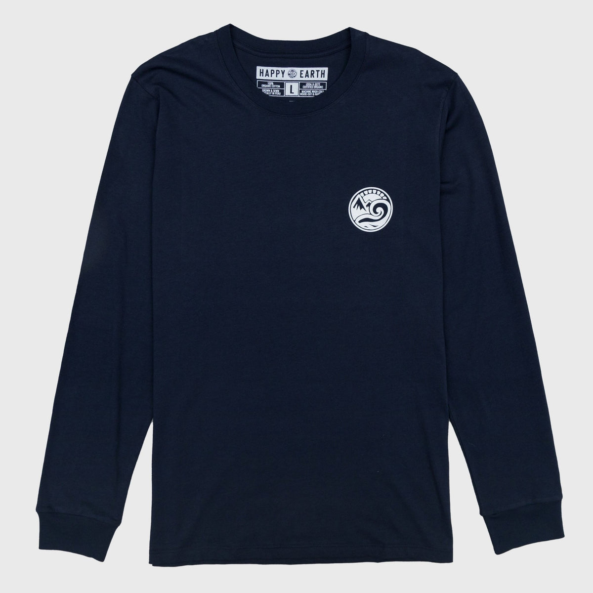 All-gender Ours Polaire Organic Cotton Long Sleeve Tee - Navy Blue