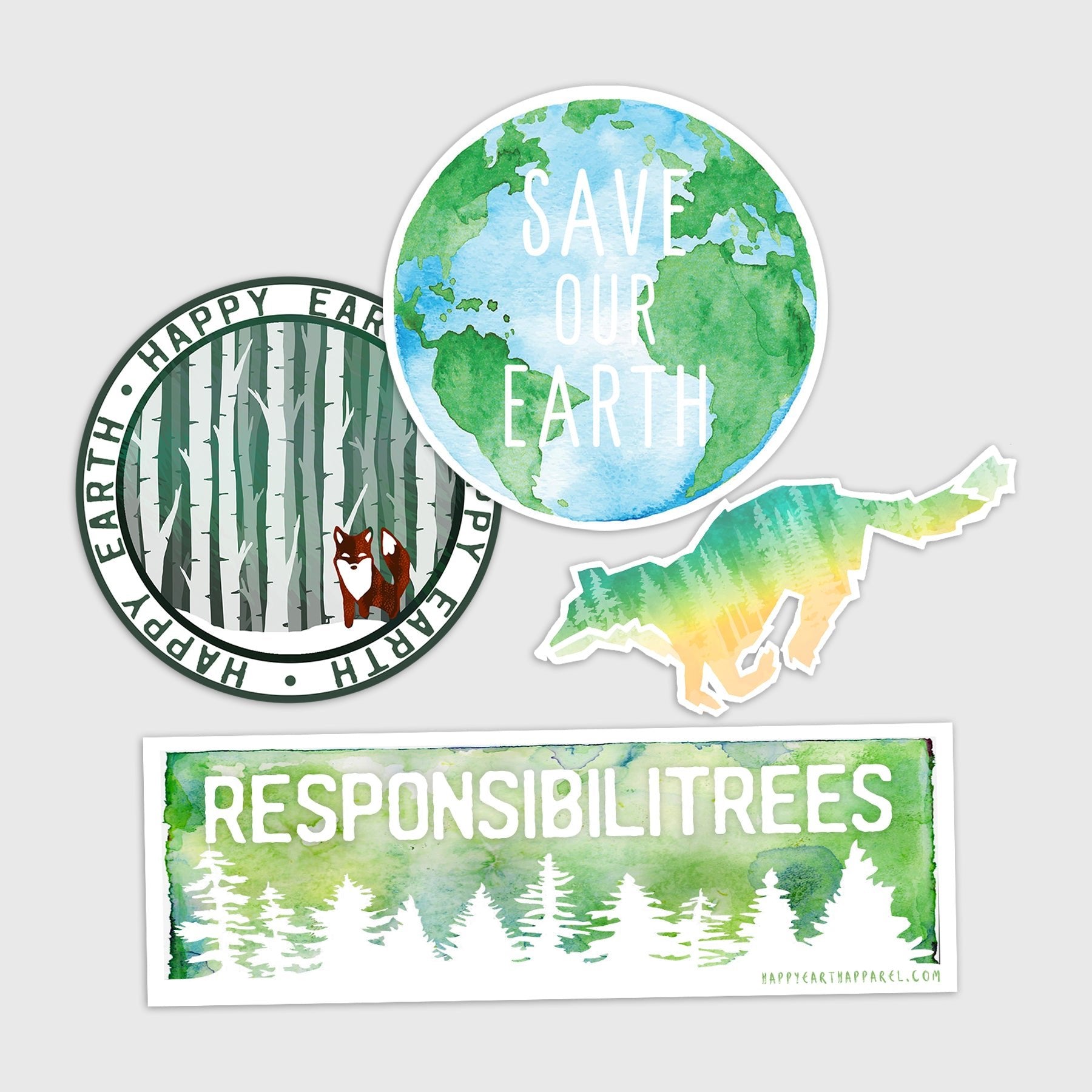 Responsibilitrees Stickers Stickers - Happy Earth Apparel